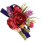 2Pcs Bridesmaid Wrist Flower Decorative Wrist Corsage Artificial Flower Bride