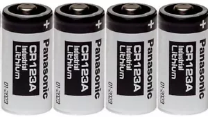 4 Panasonic CR123A CR 123a Industrial Lithium Batteries - Picture 1 of 1