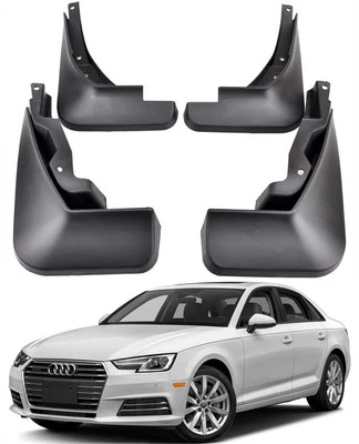 Genuine Front & Rear Splash Guards Mud Flaps For 2016-2019 Audi A4 B9 Saloon - Image 1 of 4