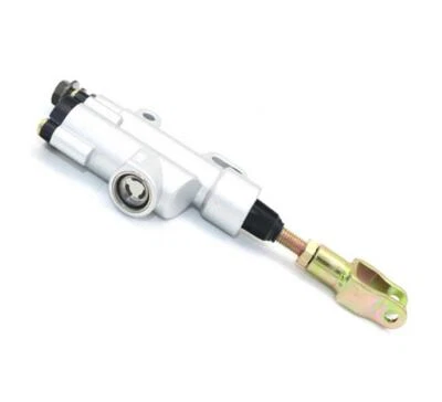 Bomba de freno cilindro maestro embrague hidráulico trasero motocicleta plateada 1 pieza universal Foto 1 de 4