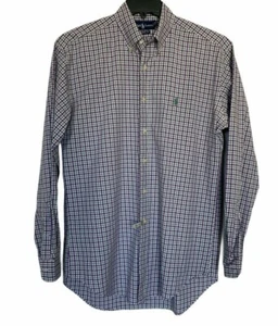 Ralph Lauren Mens Sz16/L Button Down Classic Fit Shirt Long Sleeves Plaid Cotton - Picture 1 of 10