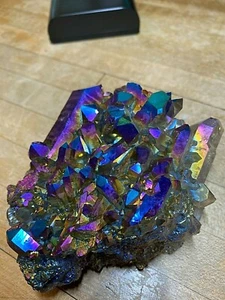 Racimo de piedras preciosas de cristal de cuarzo de titanio aura espécimen multipunto 001 - Imagen 1 de 12