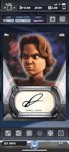 Topps Star Wars Digital Card Trader Silver Signature Daniel Logan Insert