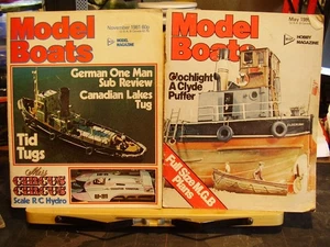 2 VINTAGE MODEL BOATS MAGAZINES MAY & NOV 1981 MISS CIRCUS CIRCUS HYDRO TID TUGS - Imagen 1 de 7