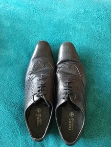 Next Men's Leather Oxford Brouge Shoes Bkack Size 10. - Picture 1 of 6