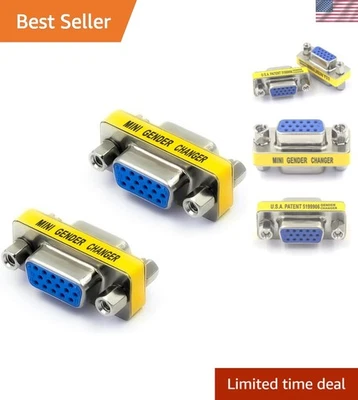 VGA Female to Female Adapter 2-Pack - Cable Extender for Monitors & Projectors - Image 1 of 4