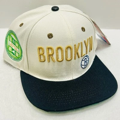 Pro Standard Brooklyn Nets Album Cover Hat Cap Snapback Adjustable Beige NBA - Image 1 of 4