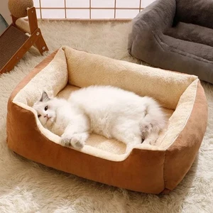 Acogedora cama para mascotas 🐾 Cojines suaves para gatos y perros | Cesta accesorios para casa - Imagen 1 de 19
