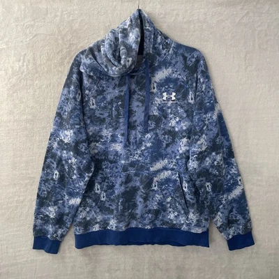 Under Armour Hombres Sudadera con Capucha Sudadera Azul Camuflada Grande Mezcla de Algodón Sudadera con Capucha Pullover Foto 1 de 4