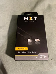 NXT NX29749 USB2.0 6' Black Printer Cable USB-A to USB-B - Picture 1 of 5