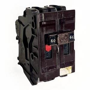 Wadsworth A260NI 60 Amp 2P Big Body Plastic Foot Circuit Breaker A260B A260 used - Picture 1 of 14