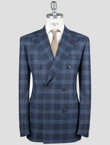 NUEVO BLAZER ISAIA AZUL LANA SEDA LINO US 40 - EU 50 Y1221 - Imagen 1 de 1