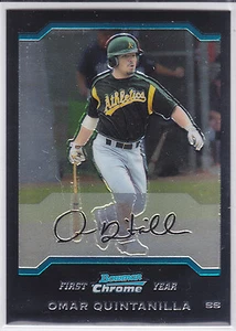 Tarjeta de novato cromada de Omar Quintanilla NY Mets 04 Bowman - Imagen 1 de 1