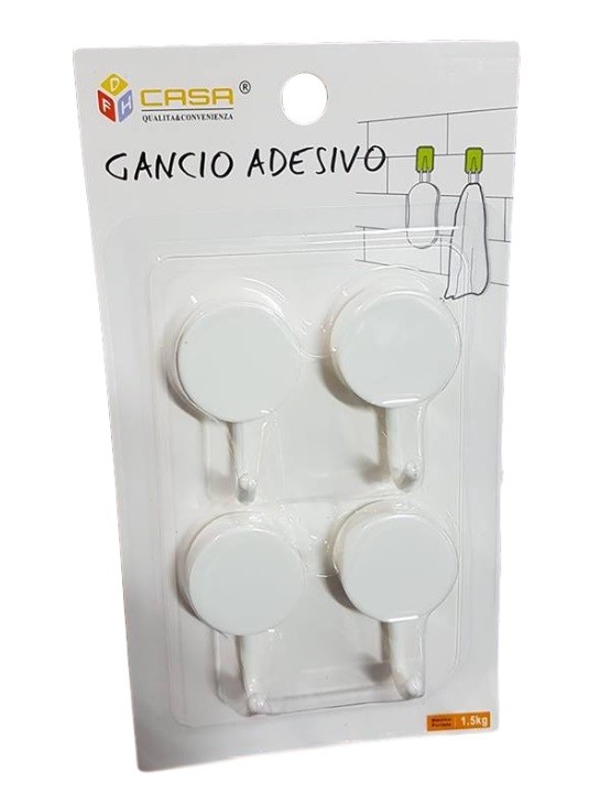 Ganci Adesivi Trasparenti - 6 Pezzi, Portata 5 Kg, Per Bagno, Cucina, Pareti Lisce - Foto 4