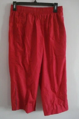 女士 Danskin Now Capri 裤子中号 (8-10) 红色/灰色 — 第 1/2 张图片