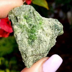 Espécimen de piedras preciosas de cristal curativo crudo natural de diopsido - pieza #4 - Imagen 1 de 5