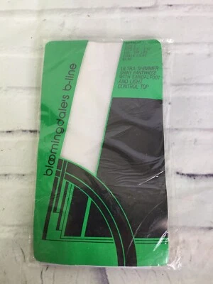 VTG Bloomingdales B-Line Chalk Lilac Ultra Shimmer Shiny Pantyhose Womens Size C - Image 1 of 4