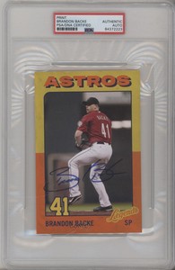 1900-Present Authenticated Brandon Backe PSA/DNA Certified Encased Auto