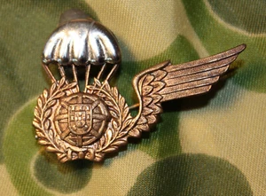 Portugal Airborne Student Parachutist Parachute Jump wings Badge pinback BT 1806 - Picture 1 of 6
