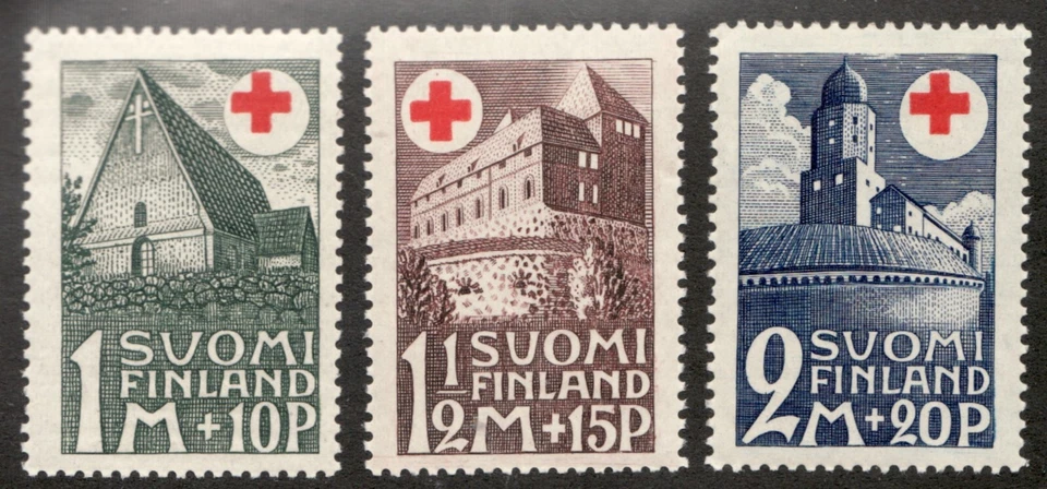 1931 Finland Sc# B5-B7 Semi-postal benefiting the Red Cross. MH Stamps Cv$12 - Image 1 of 1