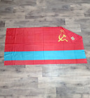 Rare original vintage silk flag of the USSR. Soviet Union era. Communist flag.