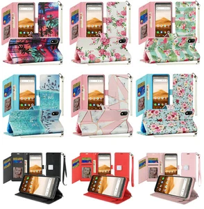 For Alcatel VOLTA 5002R Wallet Card Holder Pouch Case Phone Cover - Picture 1 of 10