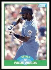 1989 Score Willie Wilson Kansas City Royals #28