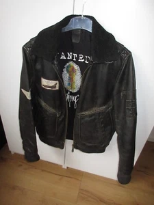 Mauritius Bikerjacke Bomberjacke Motorradjacke Lederjacke Antik Used Retro - Bild 1 von 13