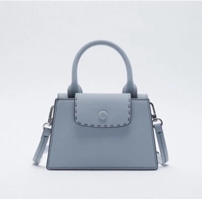 全新带标签 ZARA 迷你钱包斜挎包 6617/710 婴儿蓝色 — 第 1/4 张图片