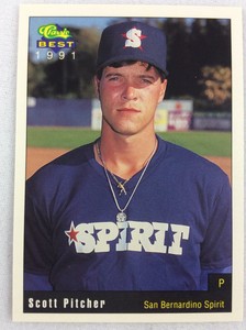 1991 San Bernardino Spirit-Classic BEST Minor Lg Baseball Card-Scott Pitcher