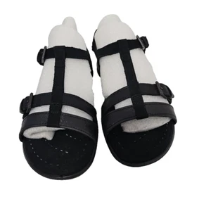 ECCO Black Leather Strappy Sandals  Comfort Meets Style Size 38 | US 7.5 - Bild 1 von 7