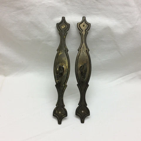 2 Vintage Cabinet Door Hardware China Hutch All Brass Cover