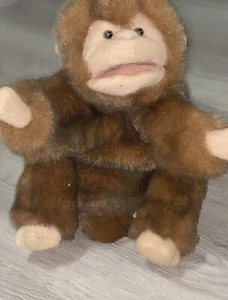 Folkmanis Folktails Small Monkey Full Body Plush Brown Hand Puppet 9" - Picture 1 of 5