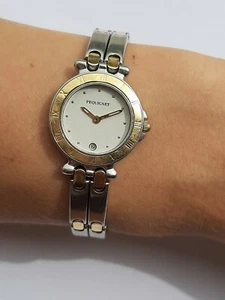 PEQUIGNET EMILE MOOREA WATCH 7711318 QUARTZ LADY GOLD&STEEL MADE IN FRANCE - Picture 1 of 12