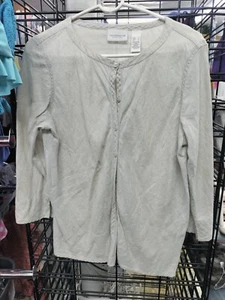 Women's Blouse, Liz Claiborne, Size Large, Beige - Picture 1 of 5