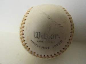 Vtg. Wilson Horsehide Baseball w/ Unknown Signatures - Picture 1 of 6