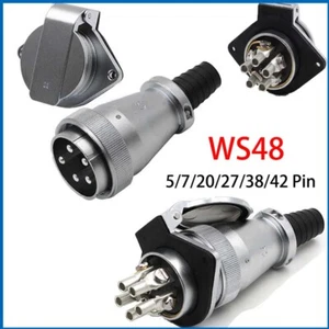 Aviation Socket & Plug WS48-5/7/20/27/38/42 Pin Male Female Cable Connector - Picture 1 of 8