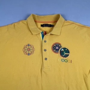Coogi Australia Polo Shirt Men’s Size 3XL Yellow Short Sleeve Patches Vintage - Picture 1 of 24