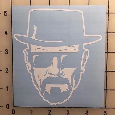 Breaking Bad Walter White 5" Tall White Vinyl Decal Sticker - BOGO