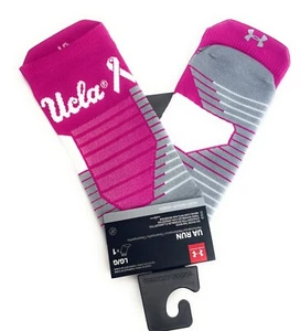 UNDER ARMOUR UCLA Cancer Awareness No Show Tab Socks Men 9 -12.5 Women's 11-13 - Picture 1 of 3