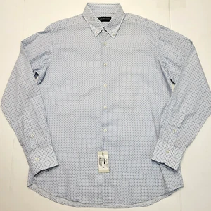 $189 New WALKER BROTHERS Floral Men's MEDIUM M 100% Cotton Woven Shirt ITALY - Picture 1 of 8