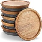 1/6pcs Acacia Solid Wood Lid for Storage Tank  Storage Bottle