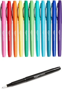 AmazonBasics Felt Tip Marker Pens - Assorted Color, Pack of 12 - Picture 1 of 1