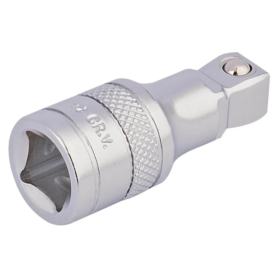 Draper 16742 3/8in SQ Dr Satin Chrome Wobble Extension Bar 50mm