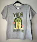 Star Wars Shirt Womens XL Gray Yoda One For Me Graphic Tee Ladies