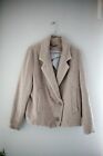 Drykorn Jacke Mantel Creme Beige Nude 38 M Wolle Mohair Caban