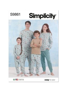 Salopette Simplicity Very Easy CUCIRE PATTERN S9861 per bambini, adolescenti e adulti - Foto 1 di 7