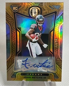 John Metchie III 2022 Panini Gold Standard Rookies Platinum Auto 17/49 Rookie RC