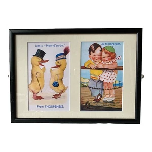 Vintage1940's Style Kitsch 2 Picture Postcards Framed Picture Sea Side Humour - Picture 1 of 12
