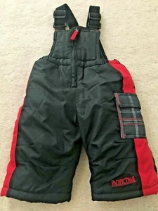 Kleinkind Jungen Größe 9 Monate Winter Schnee Latz Overall Hose Pacific Trail rot schwarz - Bild 1 von 3